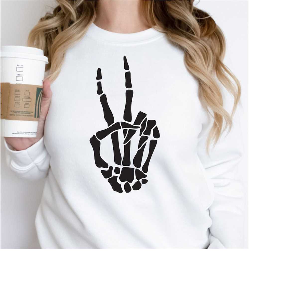 Skeleton Peace Sign, Skeleton Peace Hand, Skeleton Hand Inst - Inspire