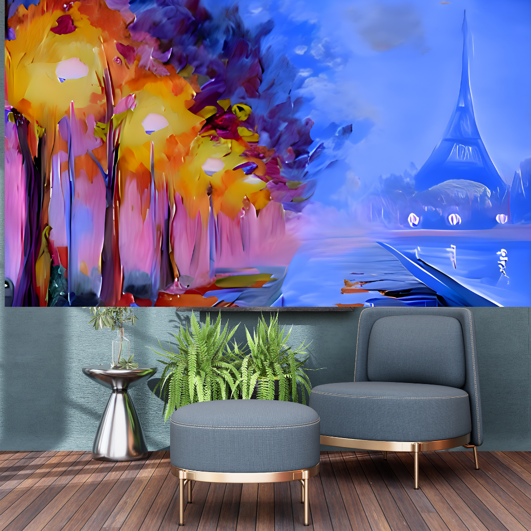 Oil Painting of Eiffel Tower, France, Artwork - Inspire Uplift