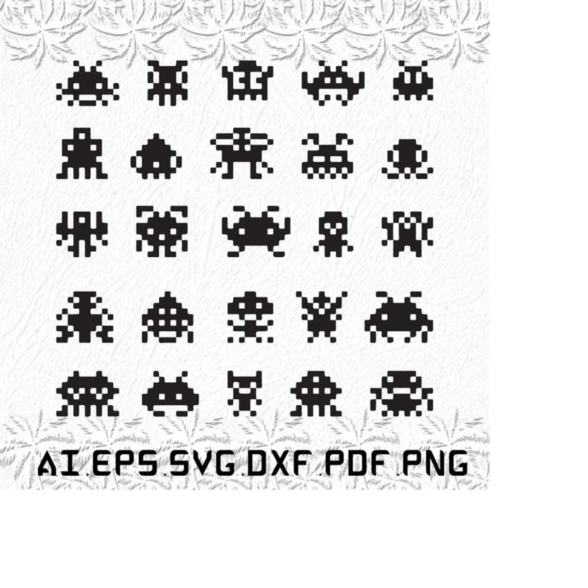 Pixel Alien svg, Pixel Aliens svg, Love svg, Pixel, Alien, S | Inspire ...