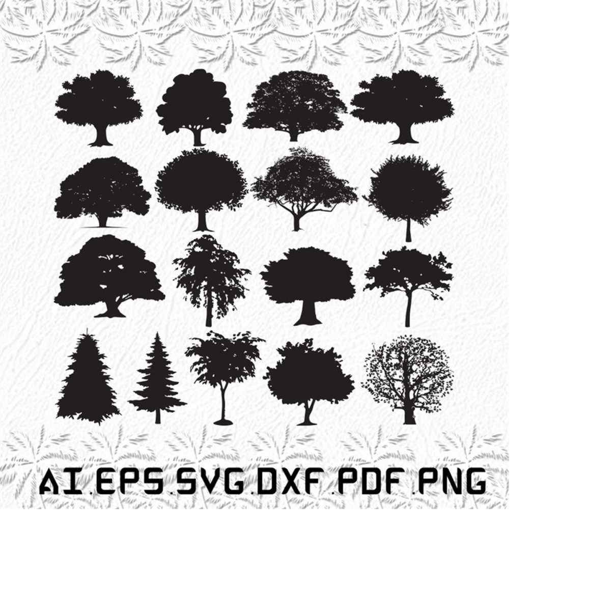 Tree svg, Trees svg, Nature svg, Green, Forest, SVG, ai, pdf | Inspire ...