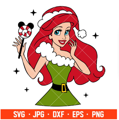 christmas ariel svg-little mermaid svg-disney christmas svg- - Inspire