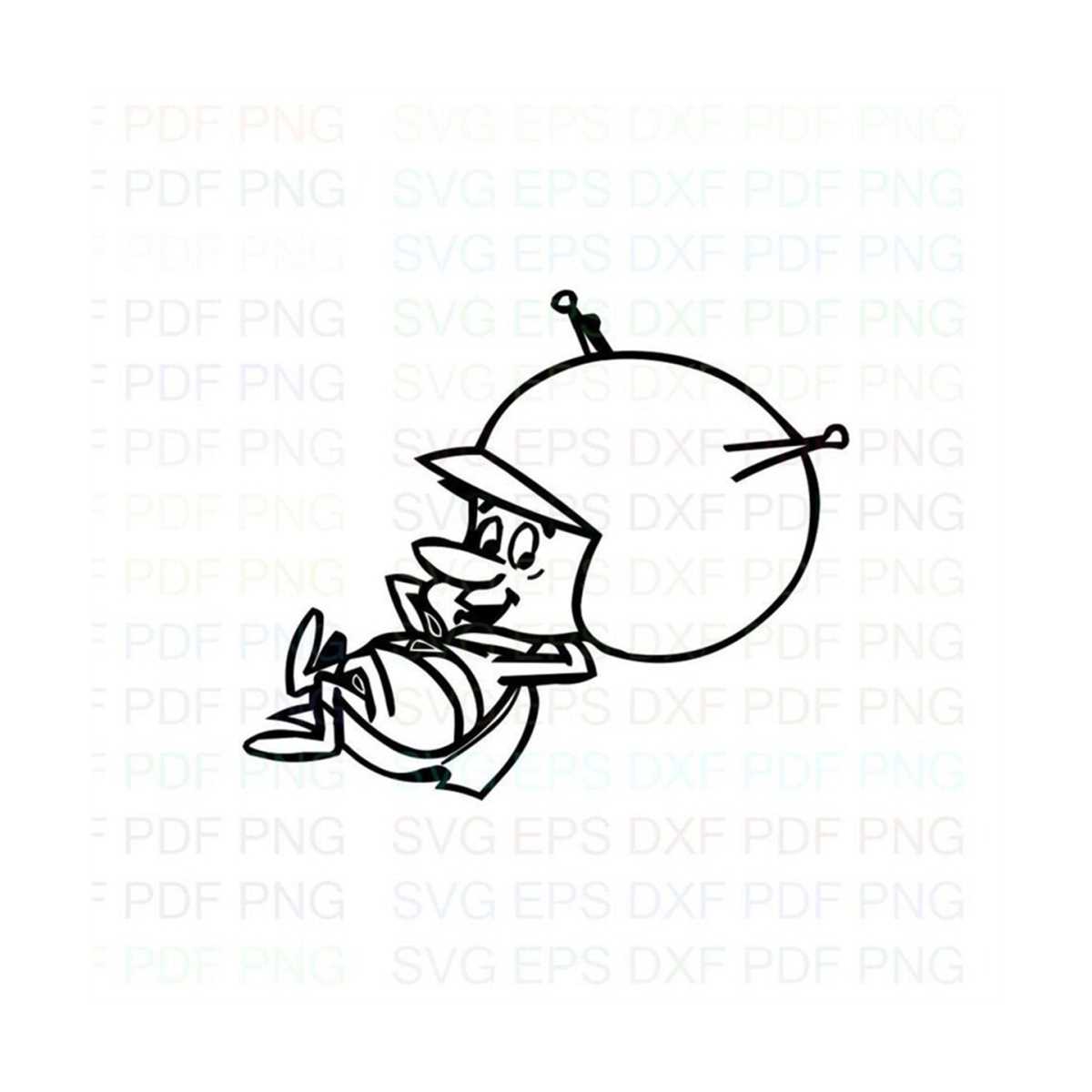 The_Great_Gazoo_The_Flintstones Outline Svg Dxf Eps Pdf Png, Inspire