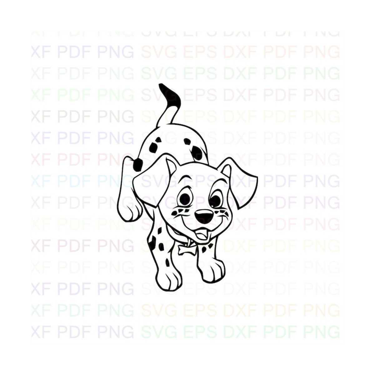 101_Dalmations_028 Outline Svg Dxf Eps Pdf Png, Cricut, Cutt - Inspire ...