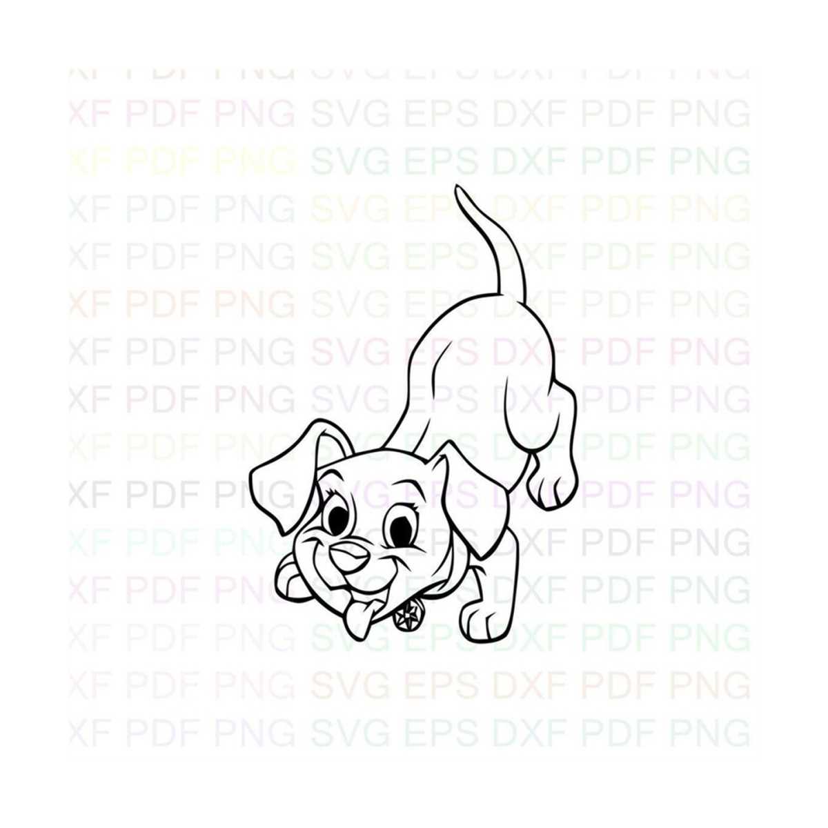 101_Dalmations_029 Outline Svg Dxf Eps Pdf Png, Cricut, Cutt - Inspire ...