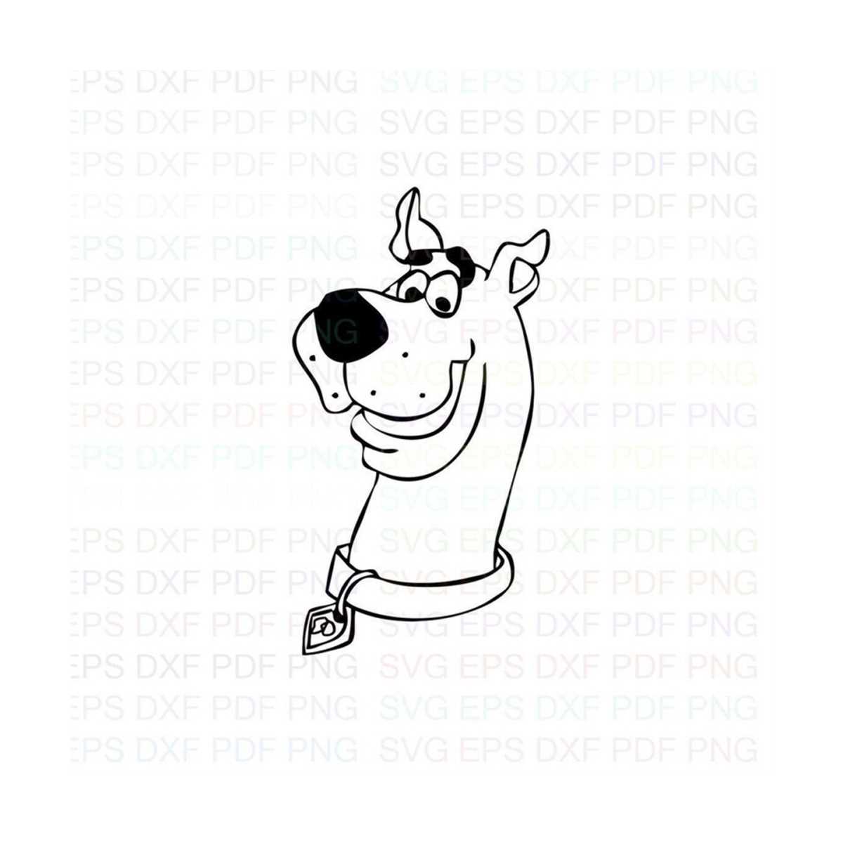 Scooby_Doo_Face Outline Svg Dxf Eps Pdf Png, Cricut, Cutting | Inspire ...