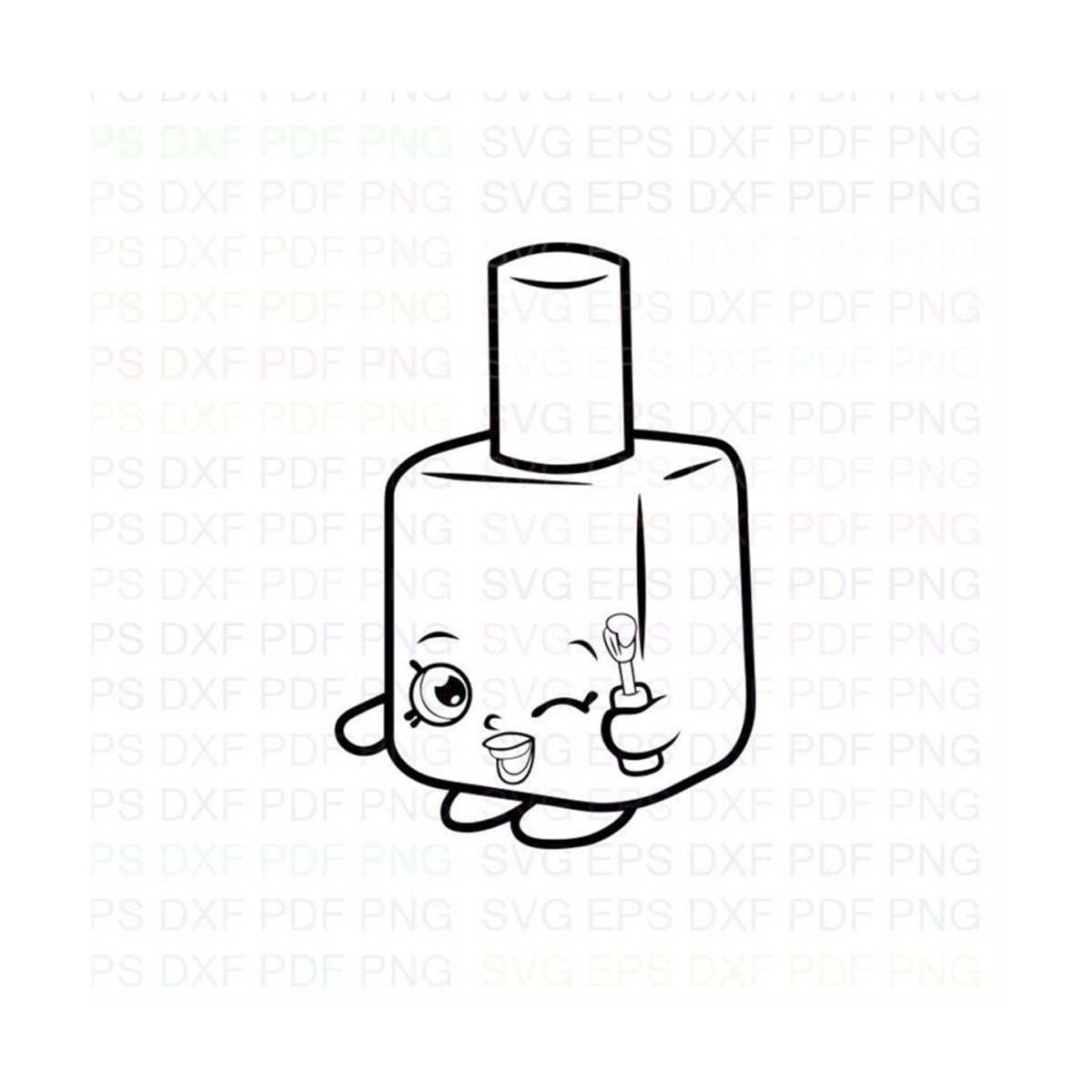 Polly_Polish_Shopkins Outline Svg Dxf Eps Pdf Png, Cricut, C | Inspire ...