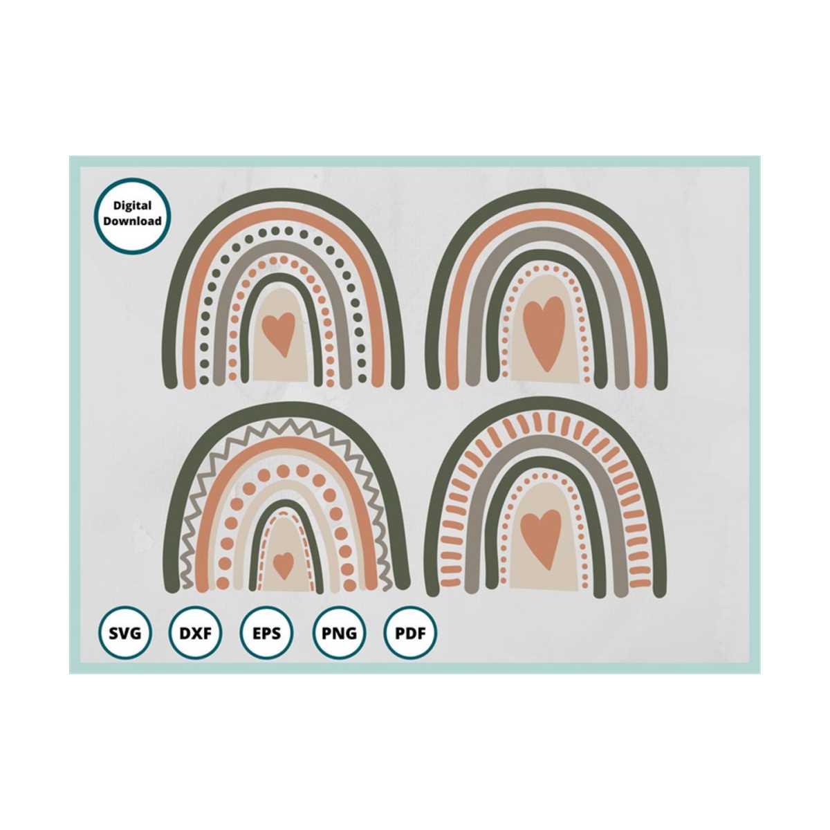 Rainbow SVG | Boho Rainbow SVG Clipart Bundle | rainbow baby - Inspire ...
