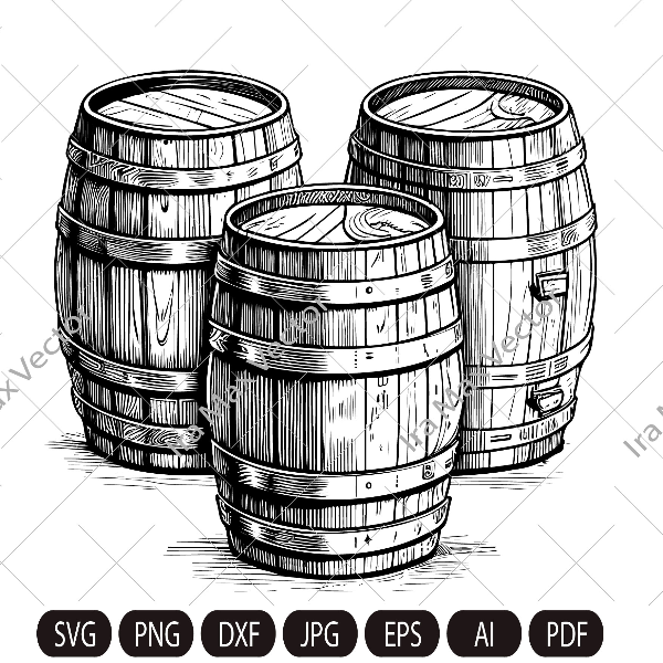 Barrels Svg, Wooden Barrel svg, Wine Barrels Svg, Barrels v Inspire Uplift