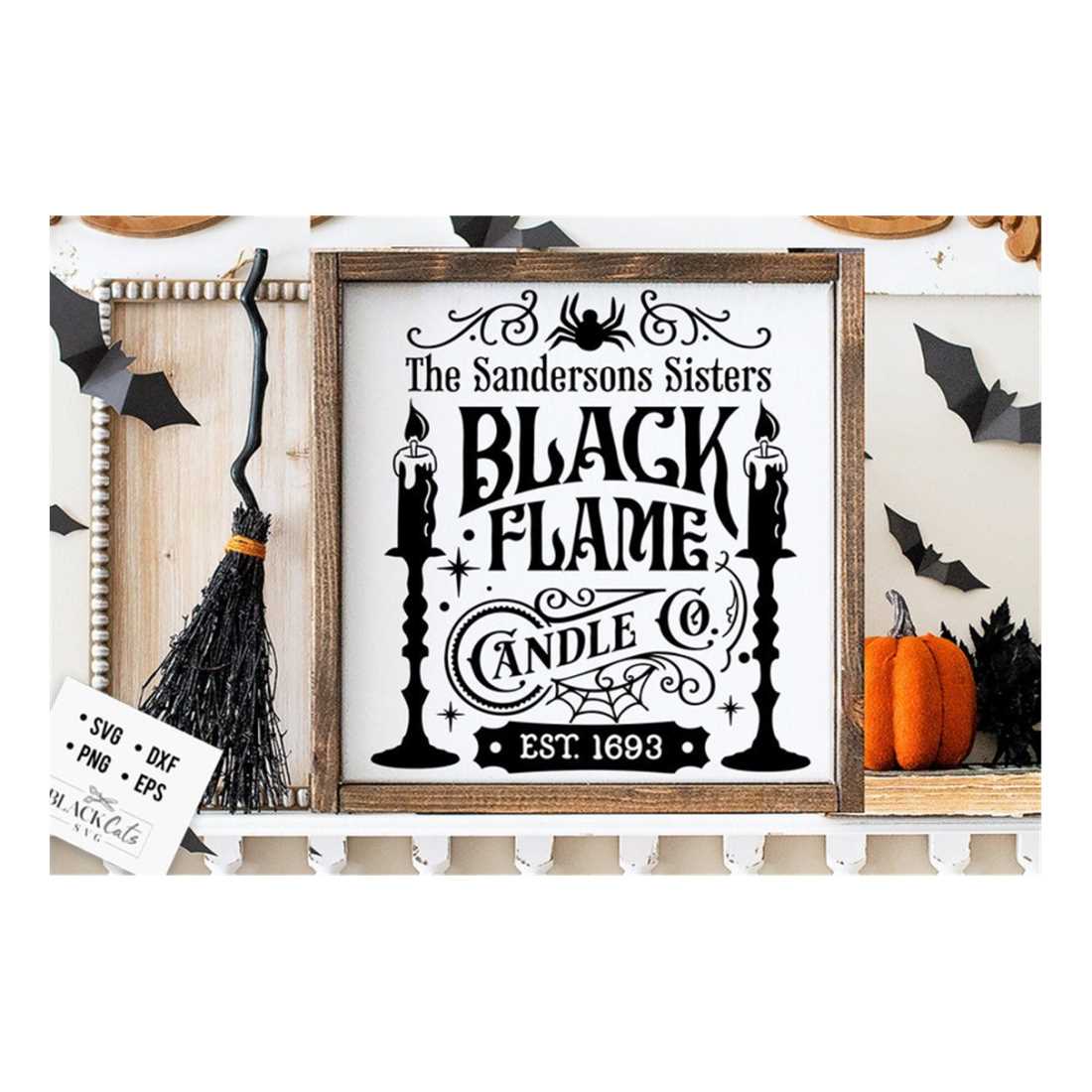 Black flame svg, Black flame candle company svg, Farmhouse H - Inspire