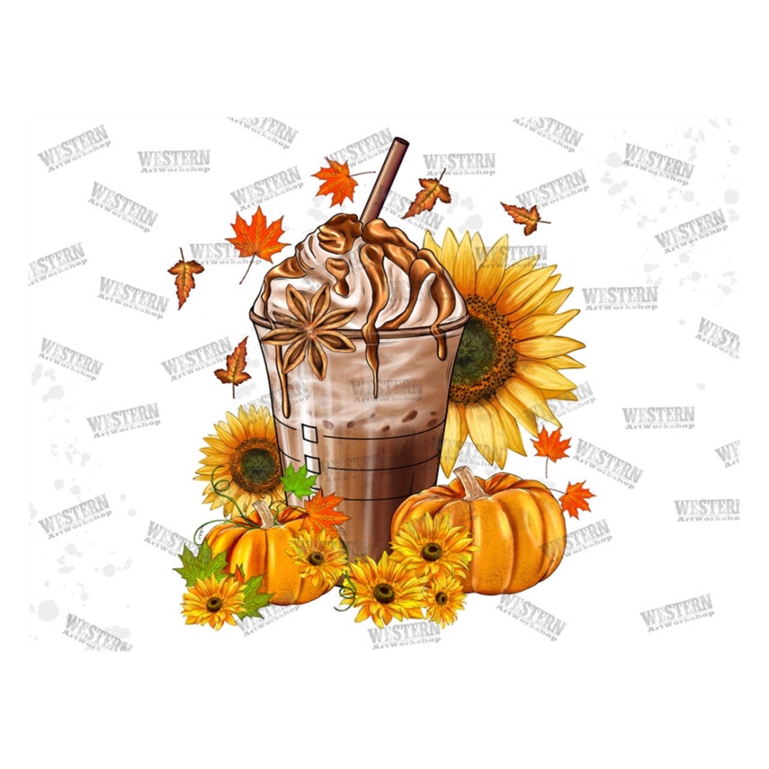 Pumpkin Spice Iced Latte Png Sublimation Design,Fall Coffee | Inspire ...