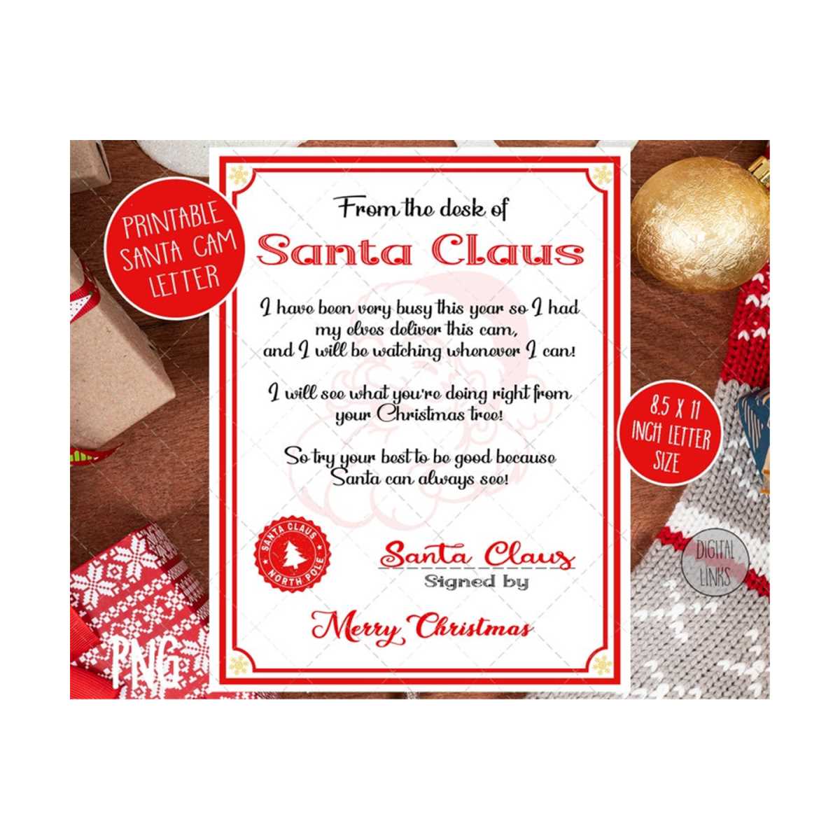 Santa cam letter, printable santa cam letter, Printable sant - Inspire ...