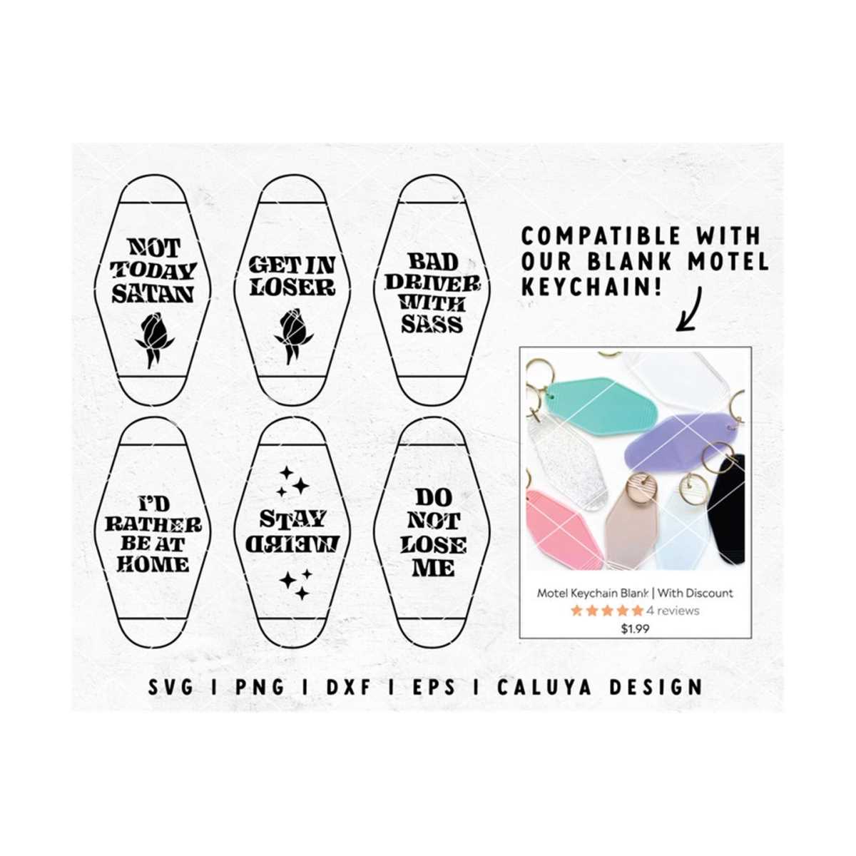 Motel keychain SVG Keychain Template SVG SVG for Keychai Inspire