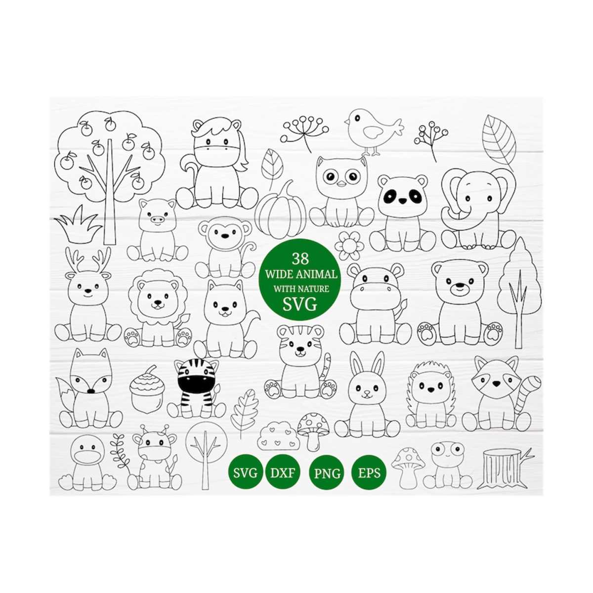 38 Jungle Animals Bundle SVG For Cut File,Jungle animals, Cl | Inspire ...