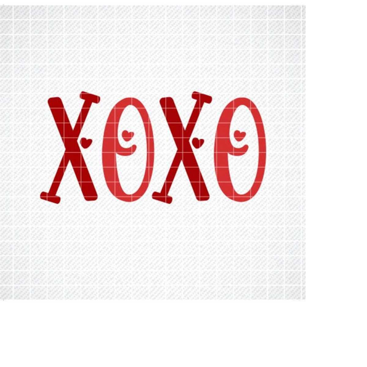 XOXO SVG, Valentines Day SVG Love, Digital Download for Cric | Inspire ...