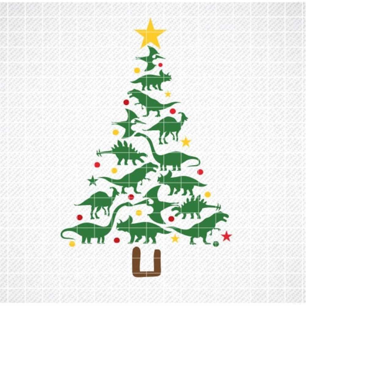 Dinosaur Christmas Tree SVG, Dinosaur SVG, Dinosaur Christma Inspire