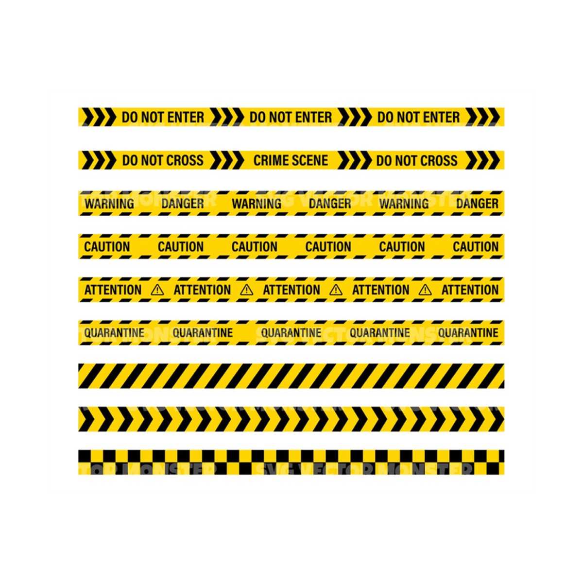 Police Yellow Tape Svg, Caution, Warning, Attention, Danger, Inspire Uplift
