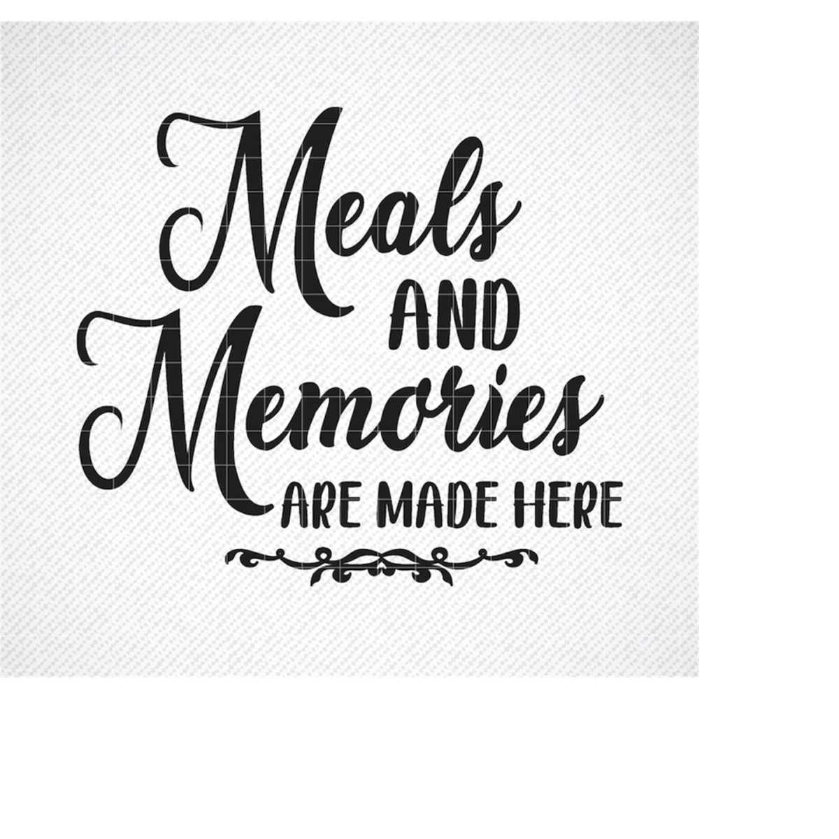 Meals and Memories are Made Here SVG, Kitchen Svg, Instant D Inspire
