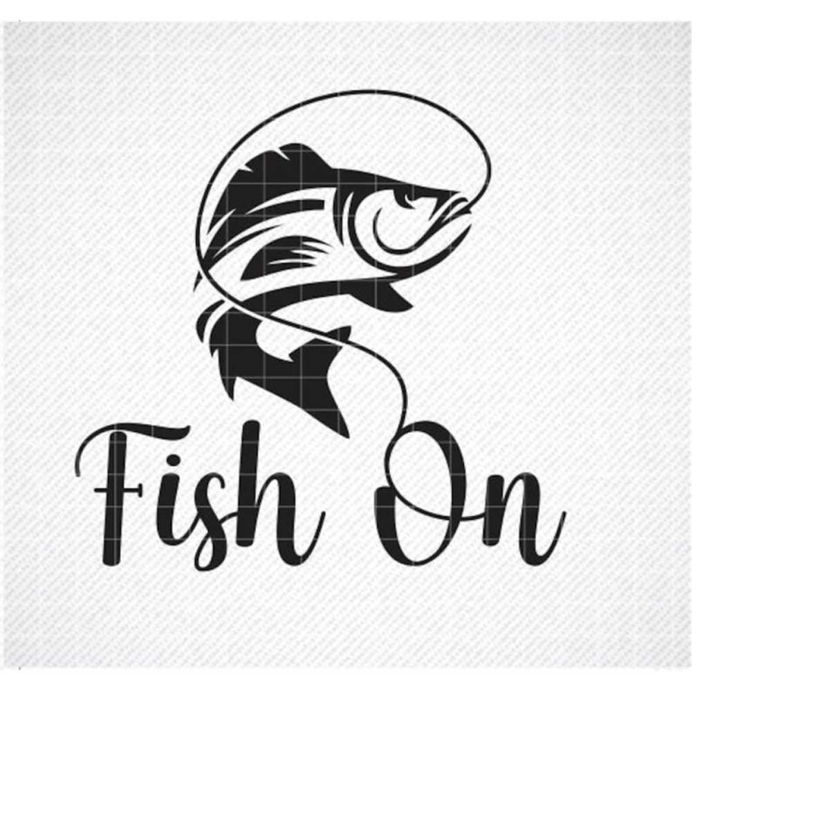 Fishing SVG, Fish On Clip Art, Vector Fishing, Clipart Fishi - Inspire