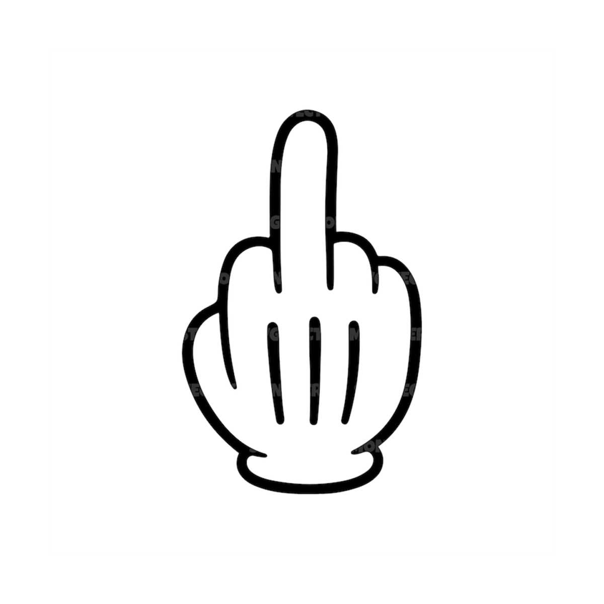 Printable Middle Finger Vector File Cartoon Middle Finger Svg, F*ck Off Svg, Vector Cut file for | Inspire ...