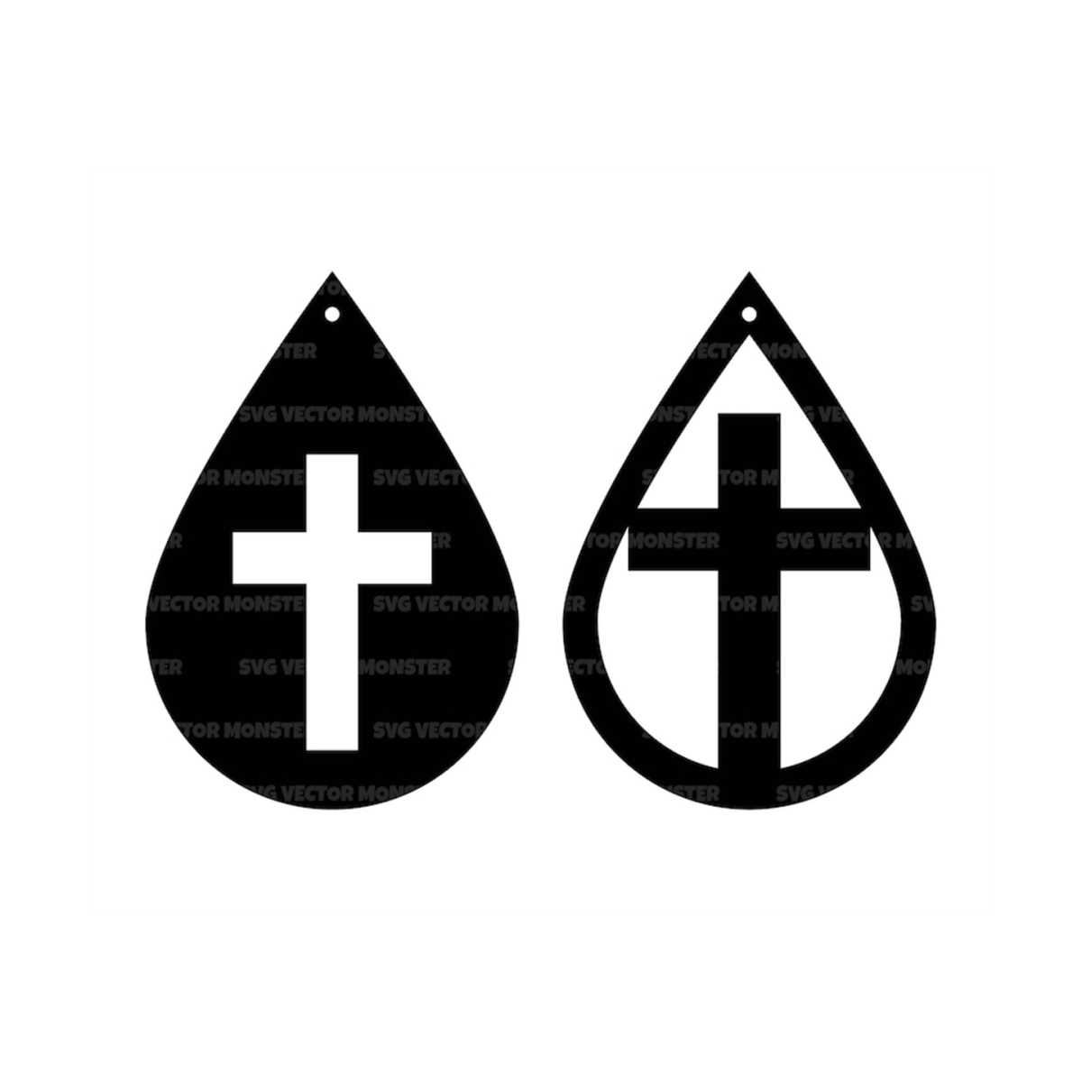 Christian Cross Earrings Svg, Jesus Christ Svg, Crucifix Svg Inspire