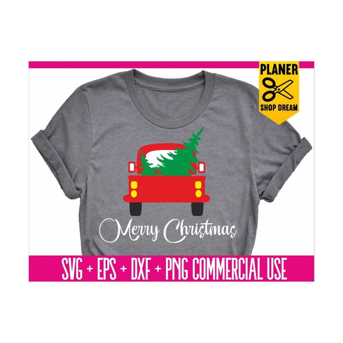 Red Truck Christmas Tree svg,Red Truck Christmas svg,Red Tru - Inspire