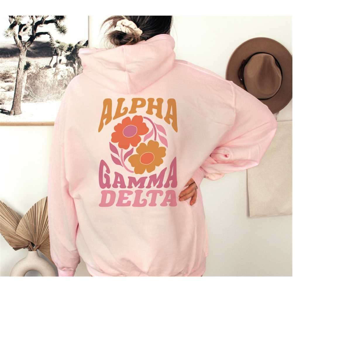 Alpha Gamma Delta Oversized Groovy Hoodie, Trendy Alpha Gam | Inspire ...
