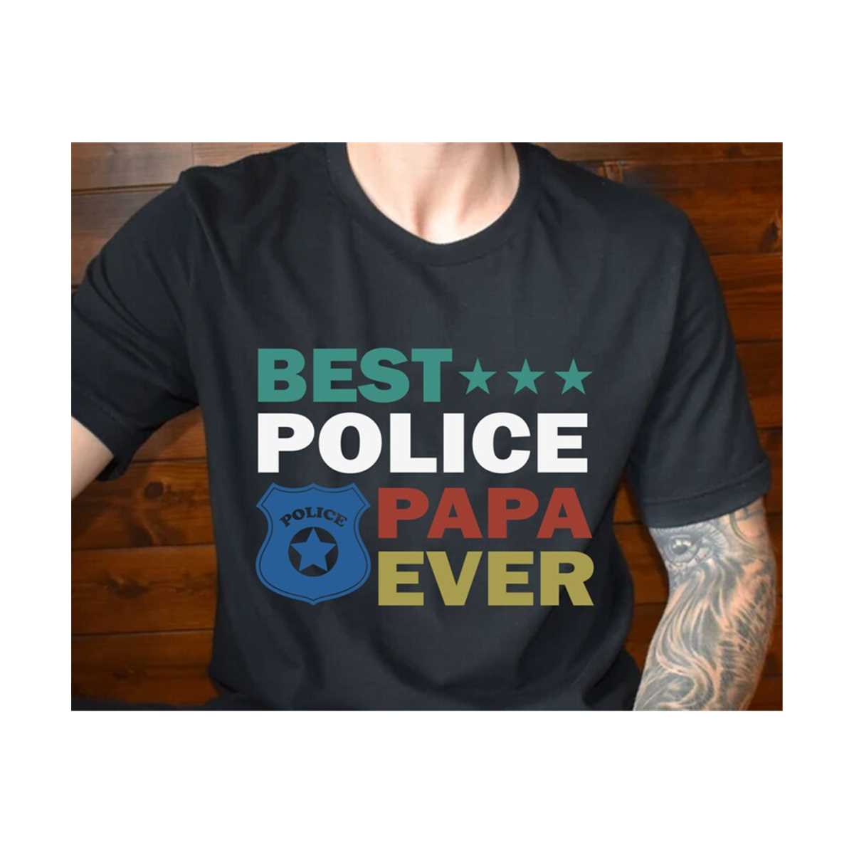 Papi Police Best Police Papa Ever Svg, Fathers Day Svg, Police Papa Badg | Inspire ...