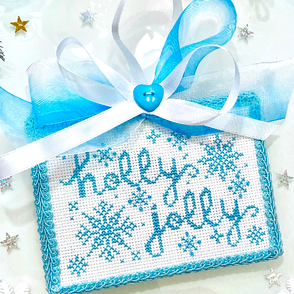 Christmas cross stitch pattern PDF HOLLY JOLLY ORNAMENT by C - Inspire ...