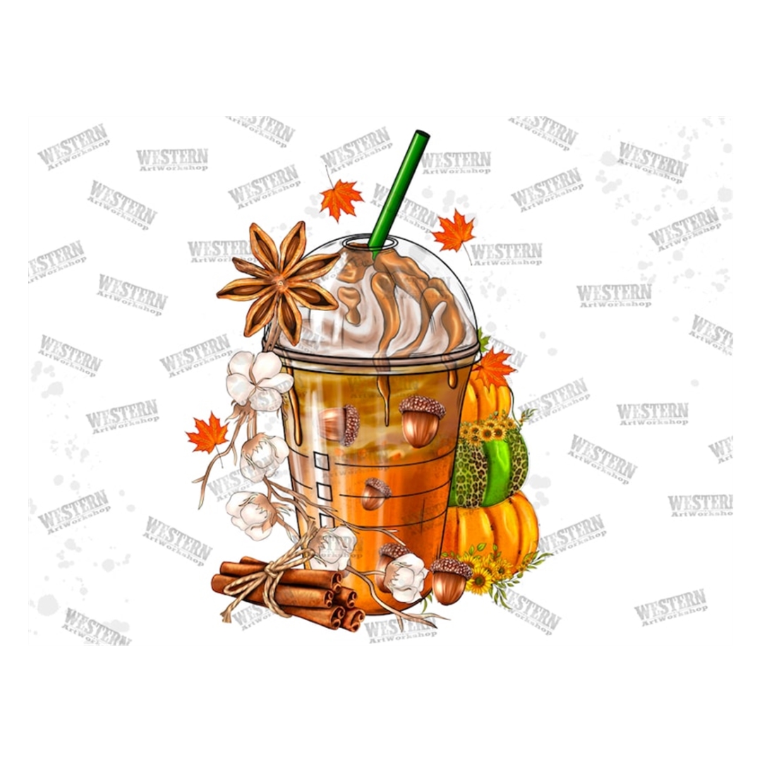 Fall Coffees PNG Sublimation Design, Pumpkin Spice Latte Png | Inspire ...