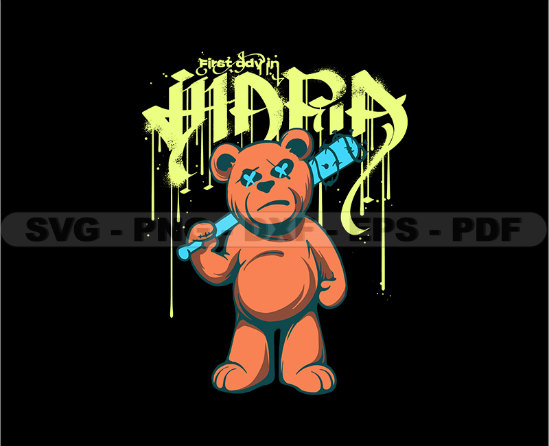 Teddy Bear Stretwear Teddy Bear Tshirt Design Streetwear T Inspire
