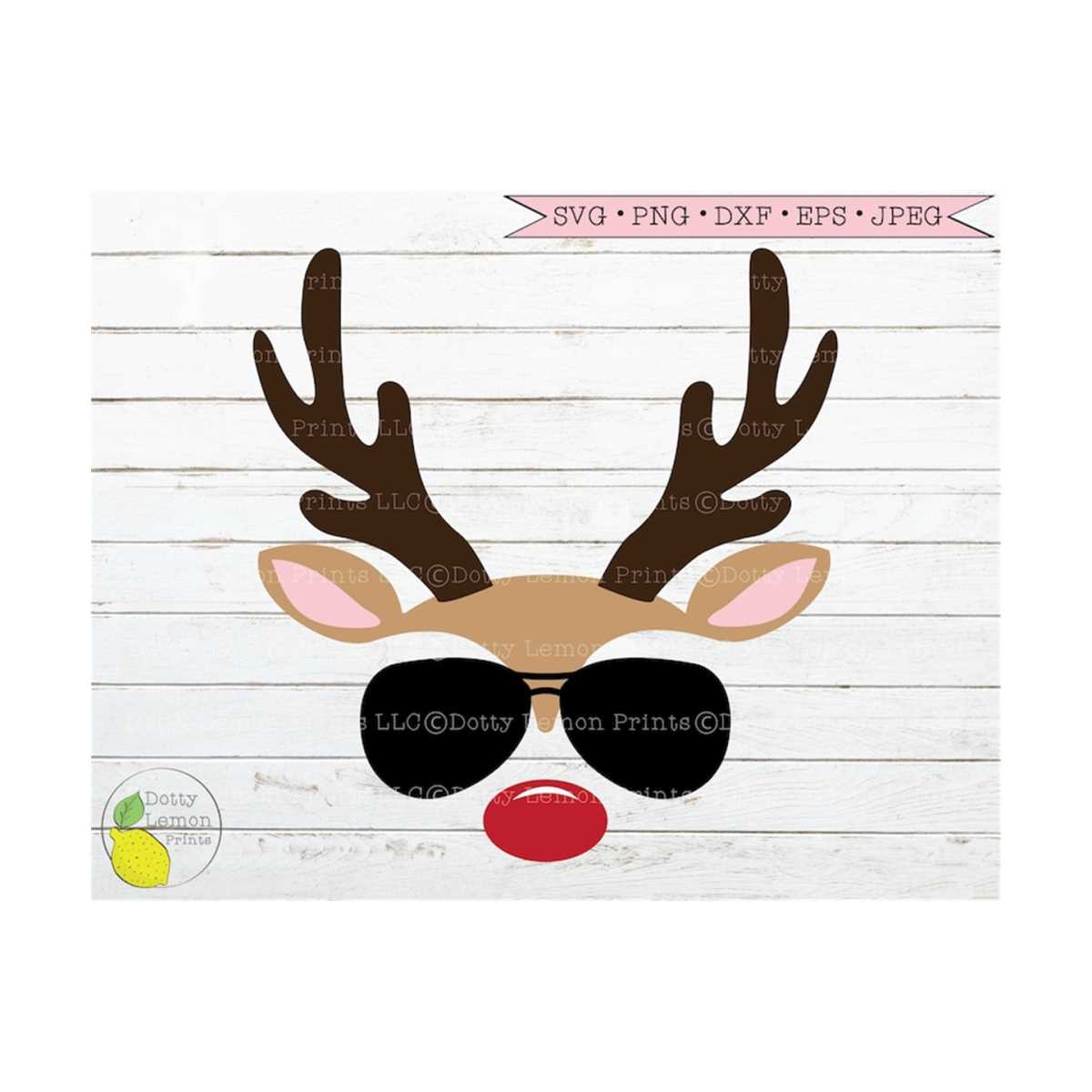 Christmas svg Reindeer Face svg Rudolph svg Boy Reindeer Mon | Inspire ...