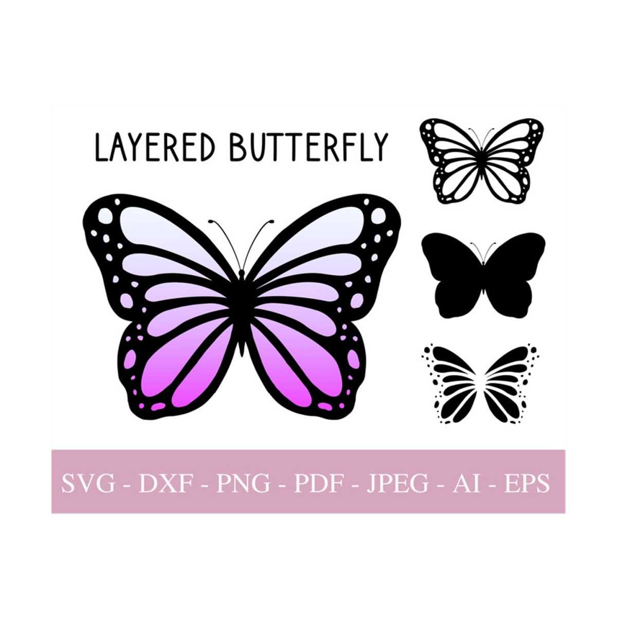 Butterfly SVG Files For Cricut, Butterfly Clipart PNG , Laye - Inspire