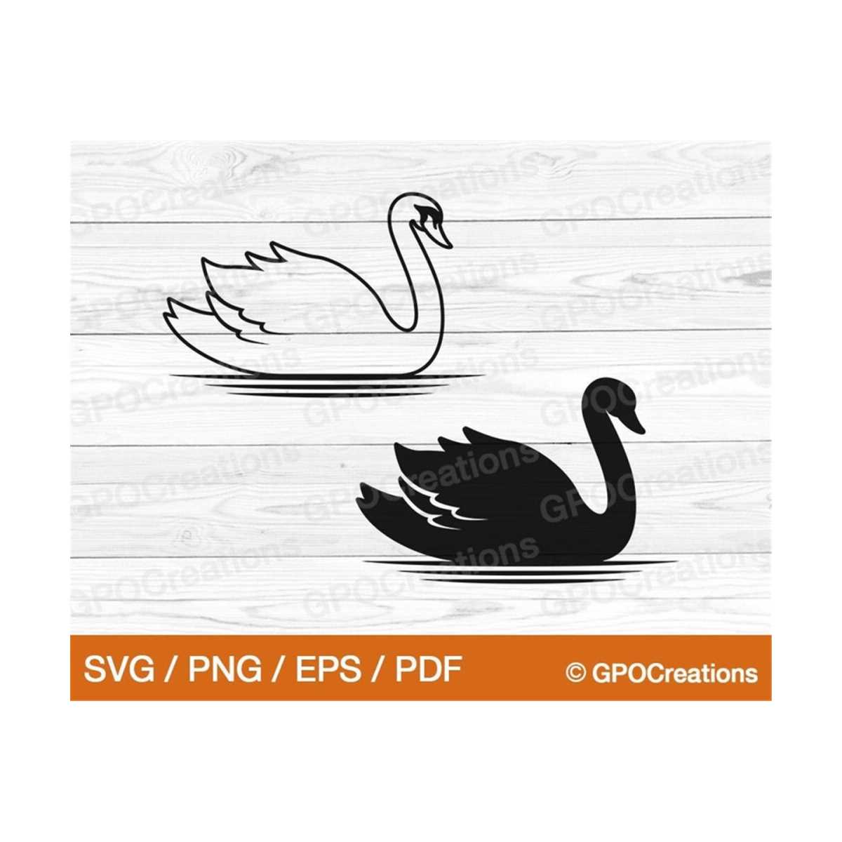 Swan SVG, Swan Cut File, Swan Clipart, Swan Vector, Beautifu | Inspire ...