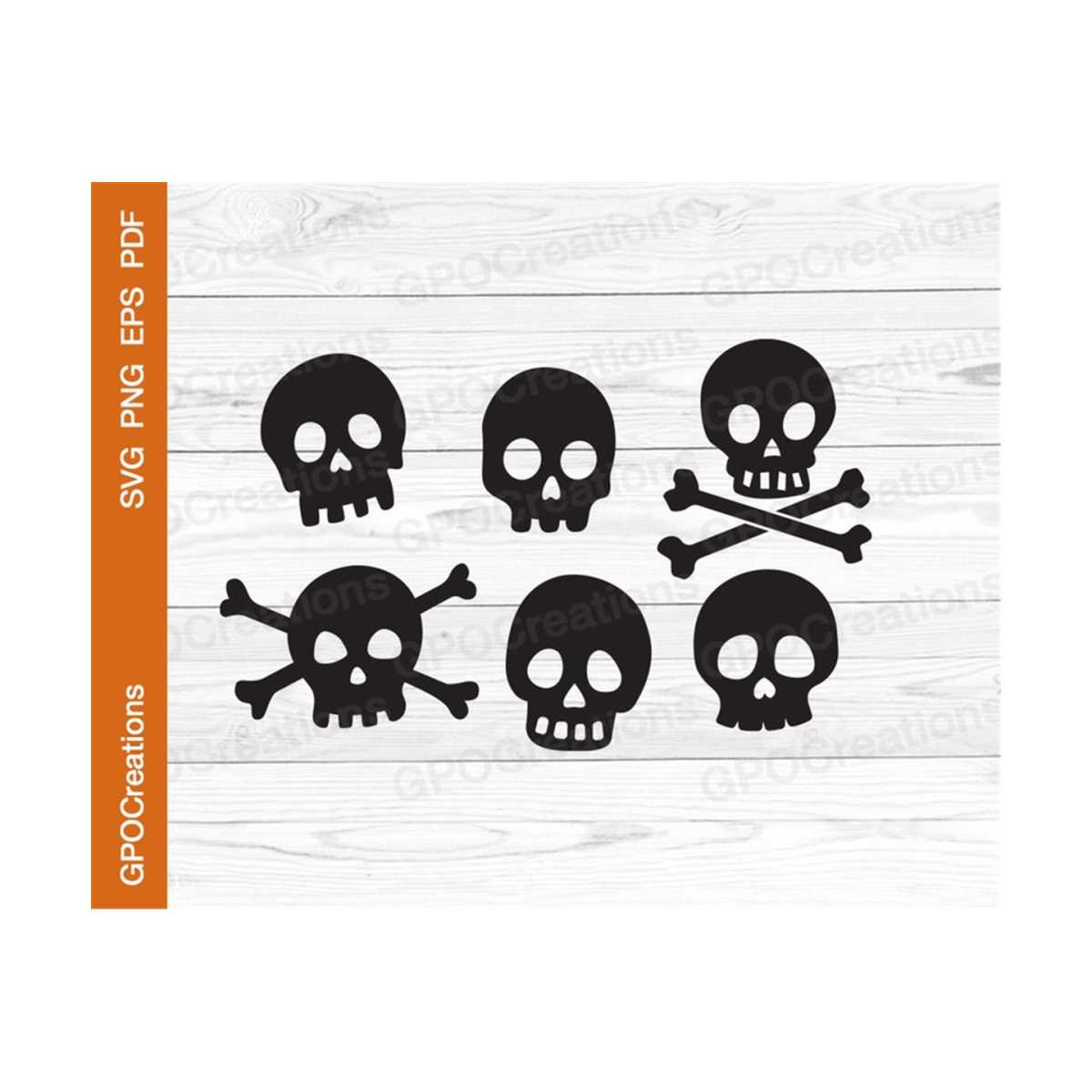 Halloween Skulls SVG Bundle, Bones and Skulls SVG, Skulls SV Inspire