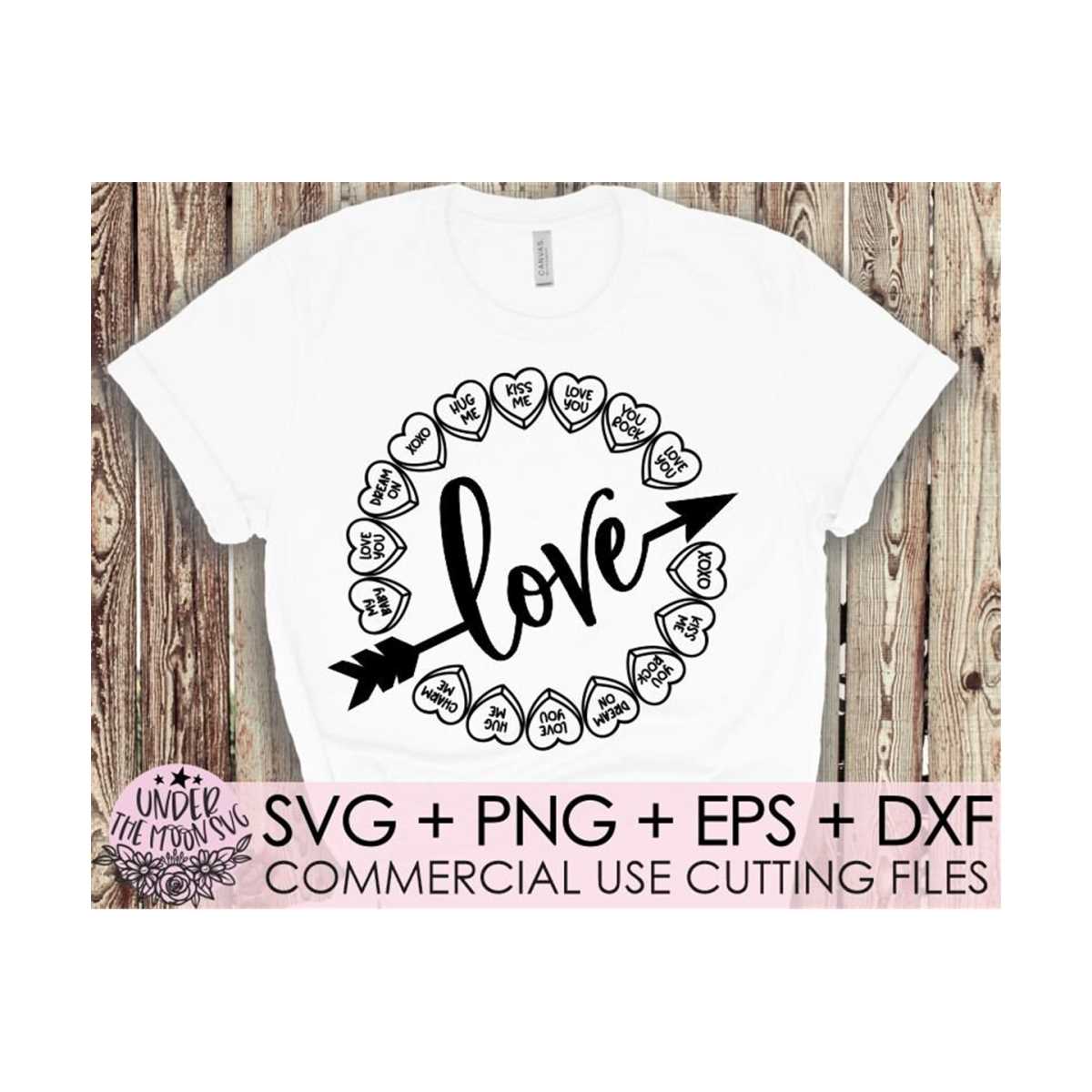 Valentines Day Svg, Candy Hearts Svg, Conversation Heart svg | Inspire ...