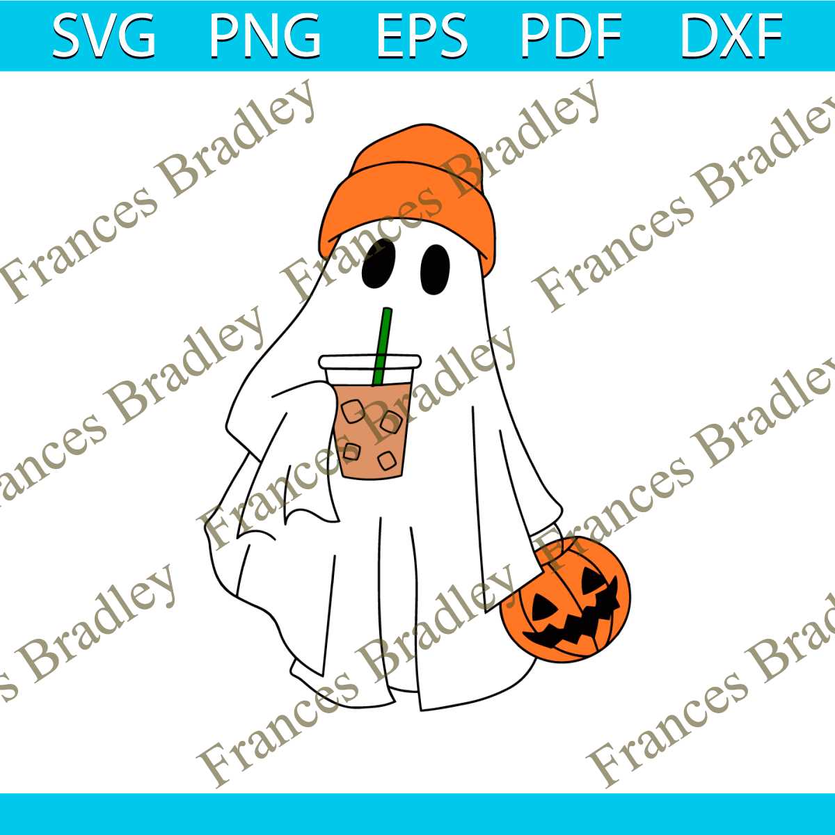 Vintage Ghost Drinking Coffee SVG Spooky Vibe SVG File - Inspire Uplift