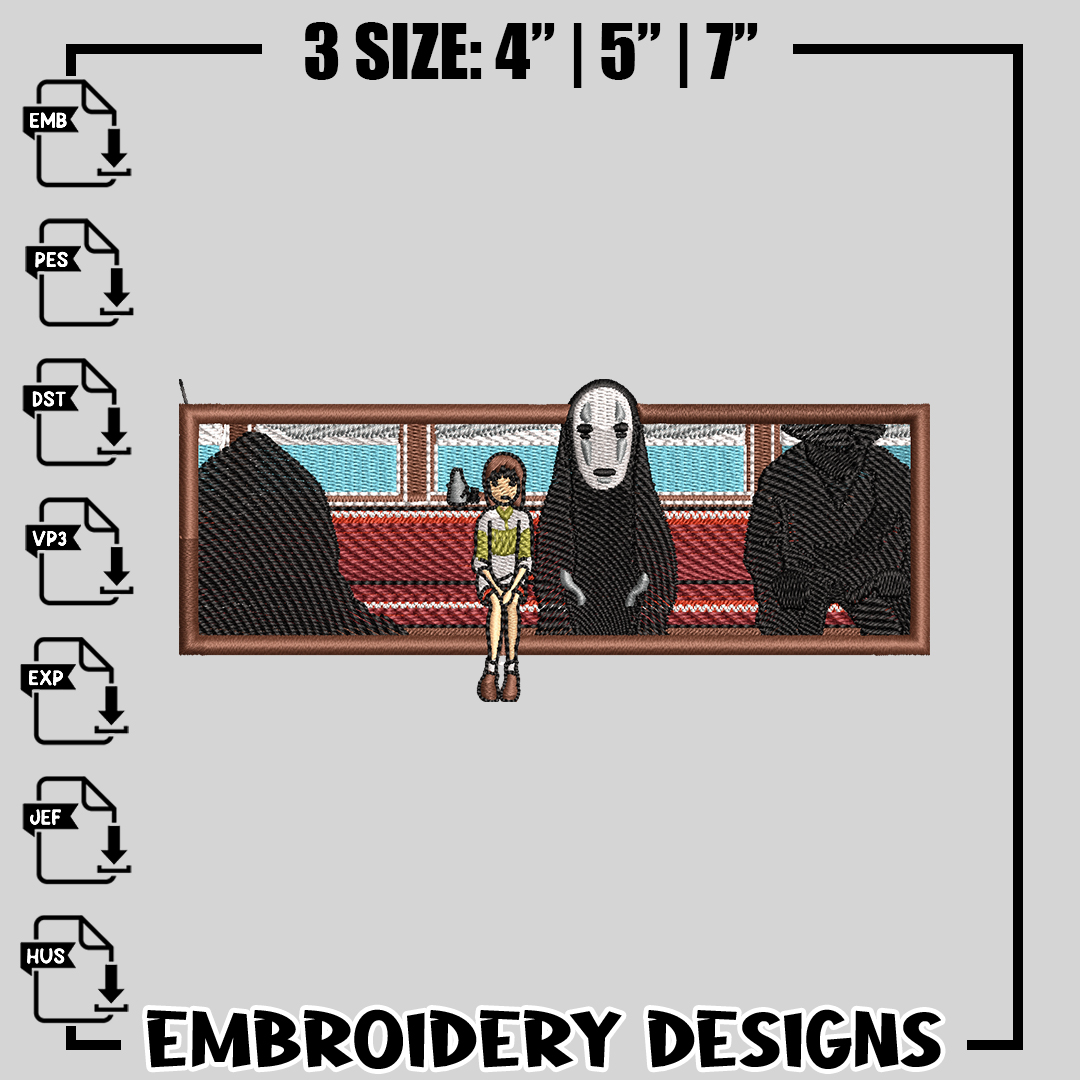 Spirited Away Train embroidery design, Spirited Away embroid Inspire