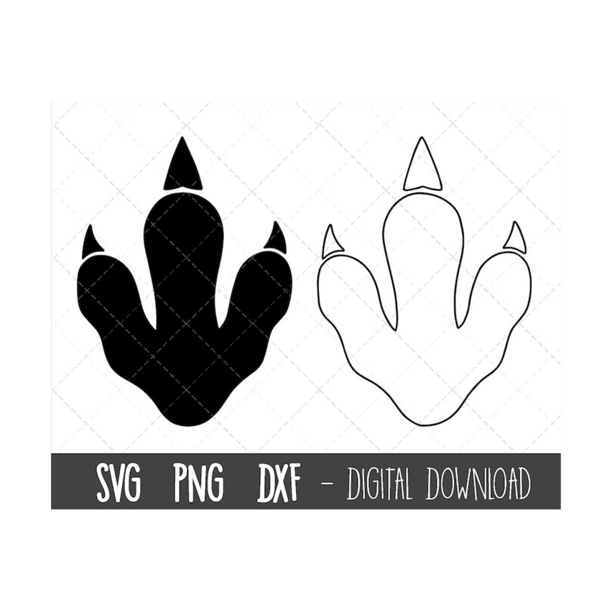 Dinosaur SVG, Dinosaur footprint svg bundle, T-Rex svg, Tyra - Inspire