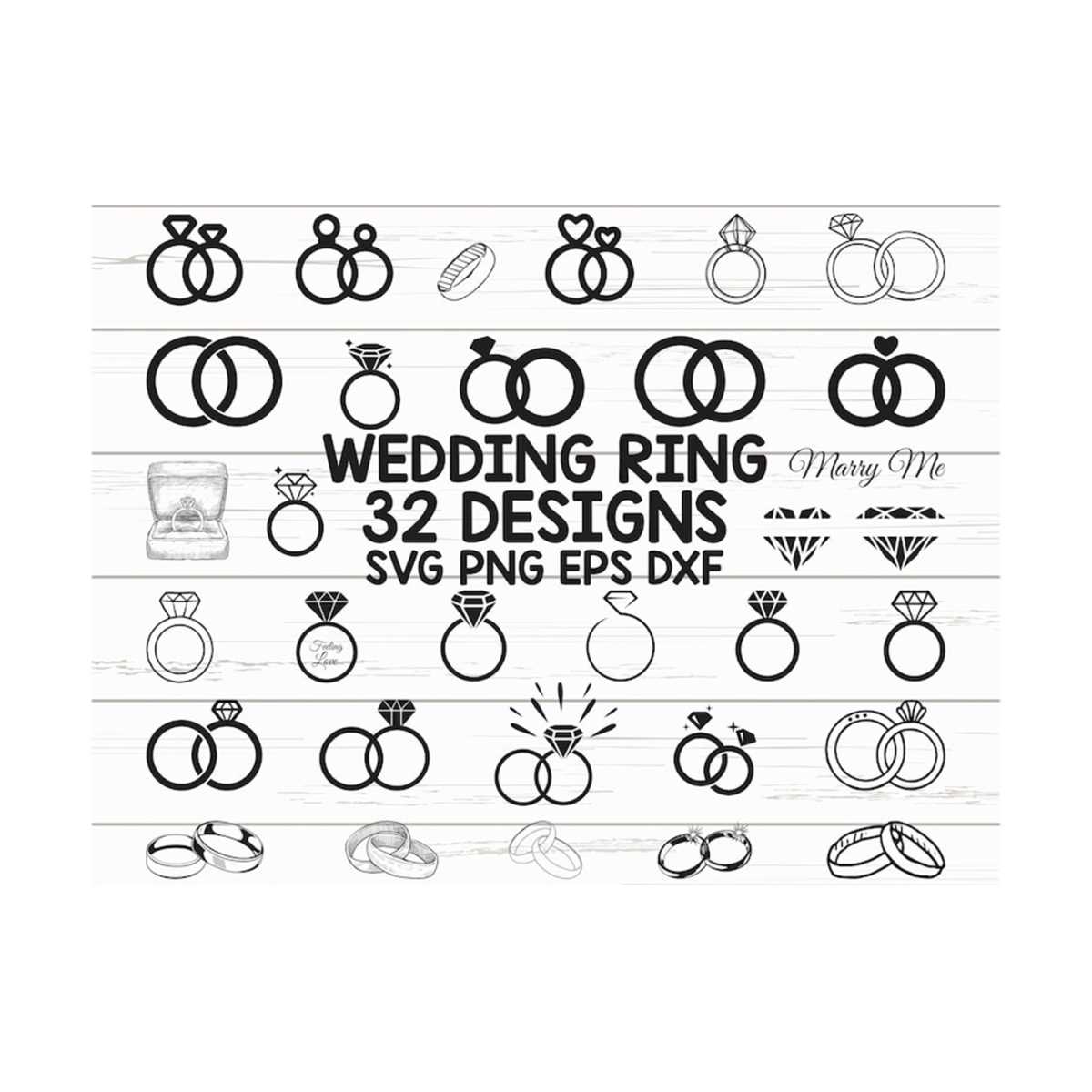 Wedding Ring SVG/ Engagement Ring SVG / Clipart / Cut Files | Inspire ...