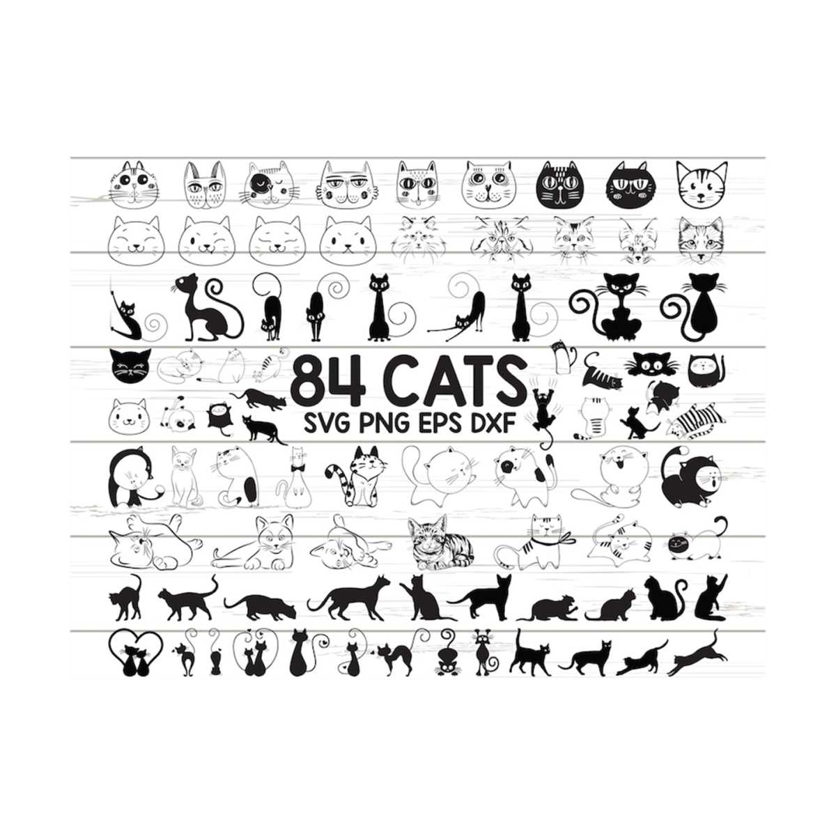 Cats SVG/ cat svg/ kitten svg/ cute cat svg/ cartoon cat svg | Inspire ...