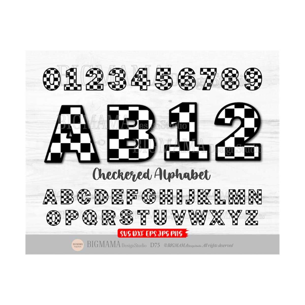 Checkered Alphabet Svg,Racing,Numbers,Font,Car,Boys,Race,Fin | Inspire ...