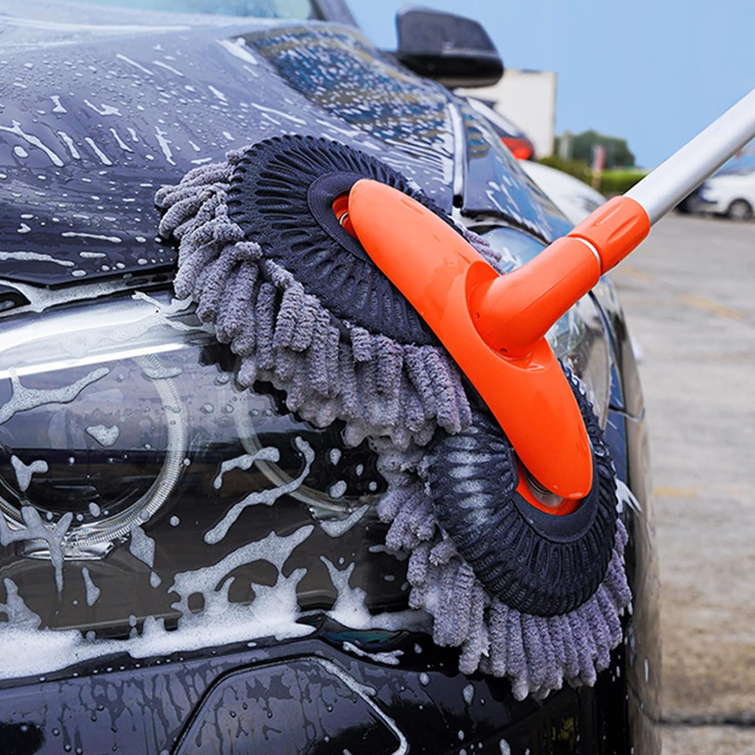 360 degree Microfiber Car Wash Brush Mop Long Handle | Inspire Uplift
