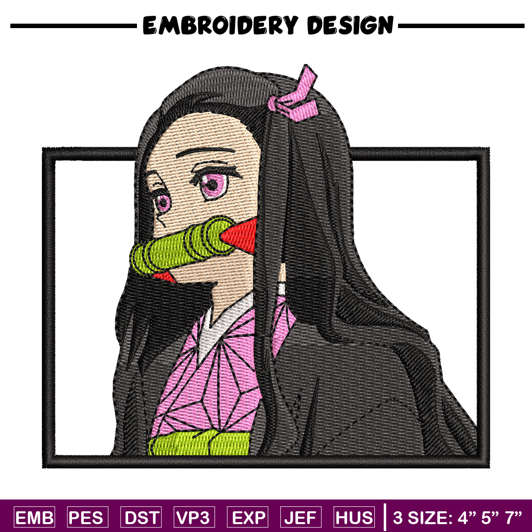 Nezuko bamboo box embroidery design, Nezuko embroidery, Anim | Inspire ...
