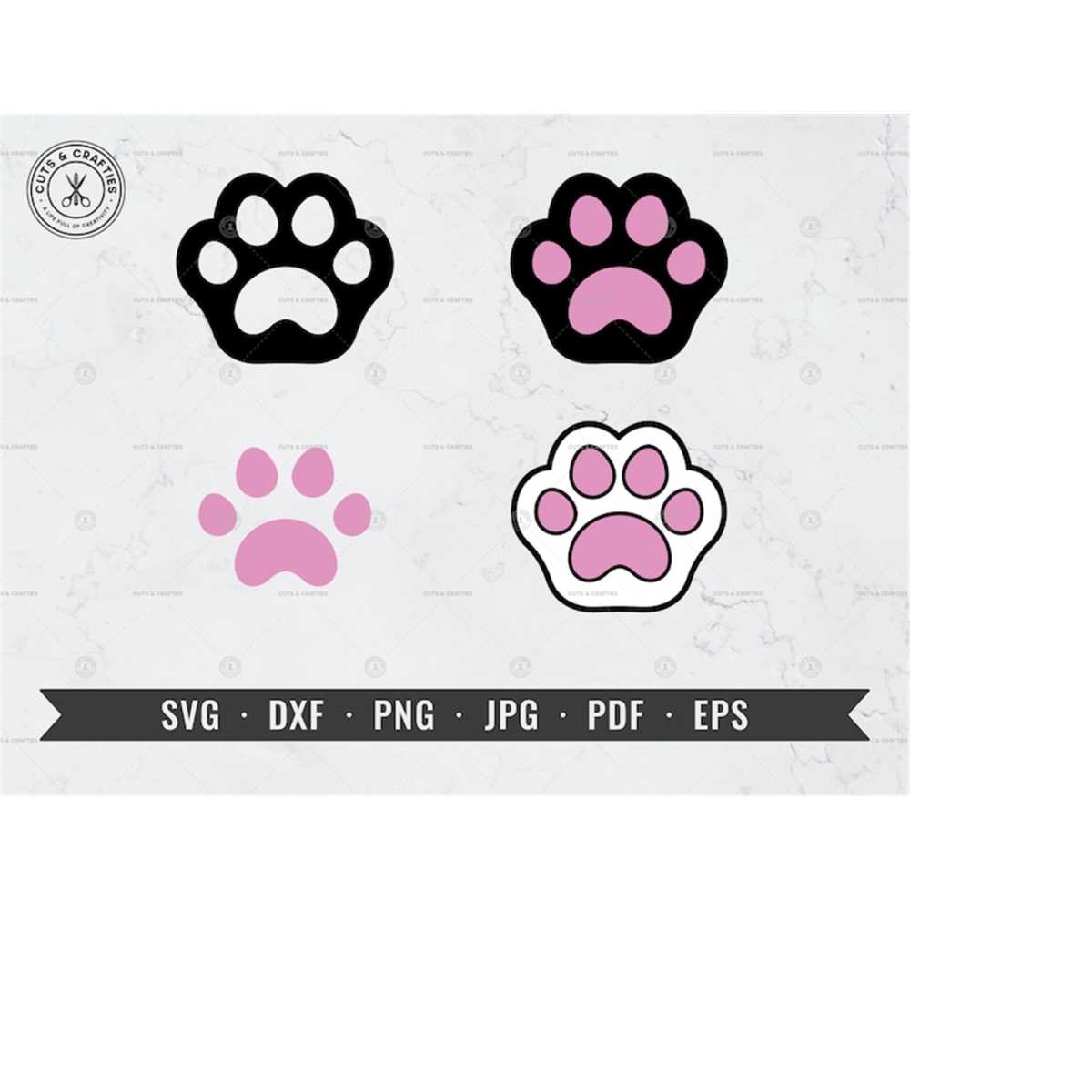 Cat Paw SVG, Kitten Paw SVG, Cat Foot Print, svg, dxf, png, Inspire