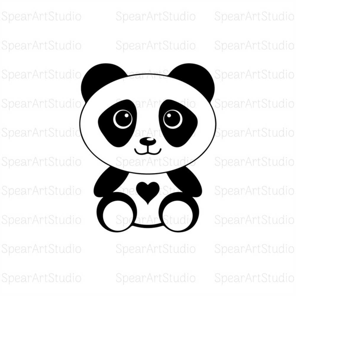 PANDA SVG, Cute PANDA Svg, Cartoon Panda Svg, Panda Clipart, | Inspire ...