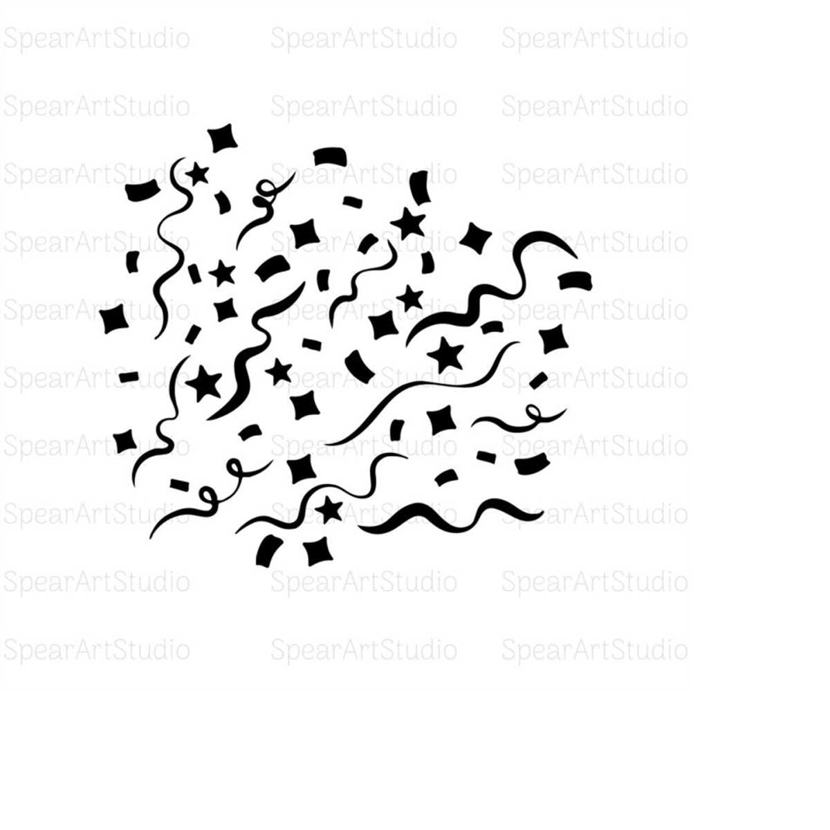 Confetti SVG, Confetti PNG, Instant Download, Digital Downlo Inspire Uplift