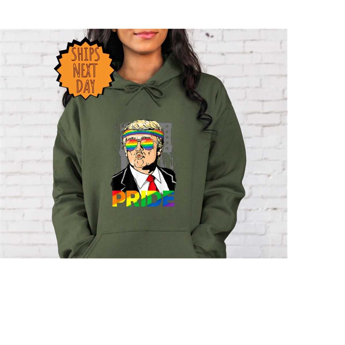 Retro Trump Pride Hoodie, Funny LGBTQ Trump Hoodie, Trump Pr Inspire Uplift