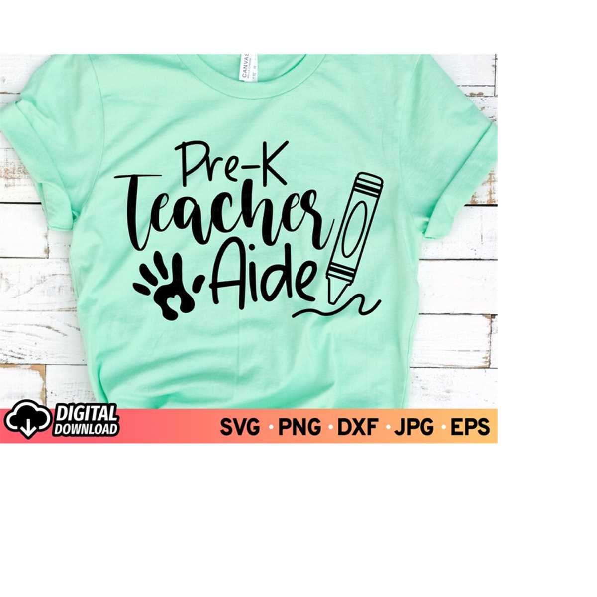 Prek Teacher Aide Svg, Paraprofessional Svg, Para Svg, Teac Inspire