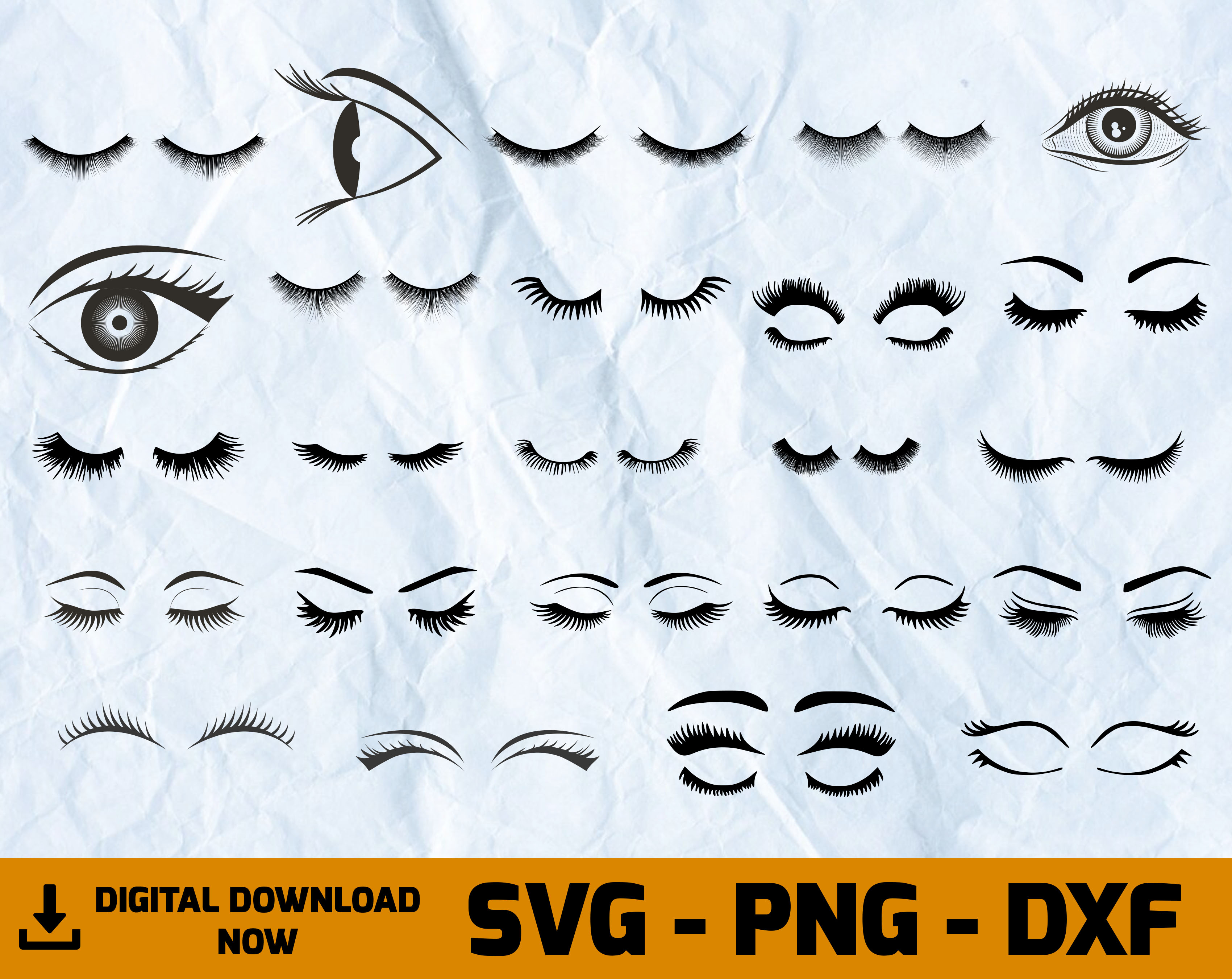 Eyes SVG, Eyelashes SVG, Eyebrows SVG, Eyes SVG Bundles - Inspire Uplift