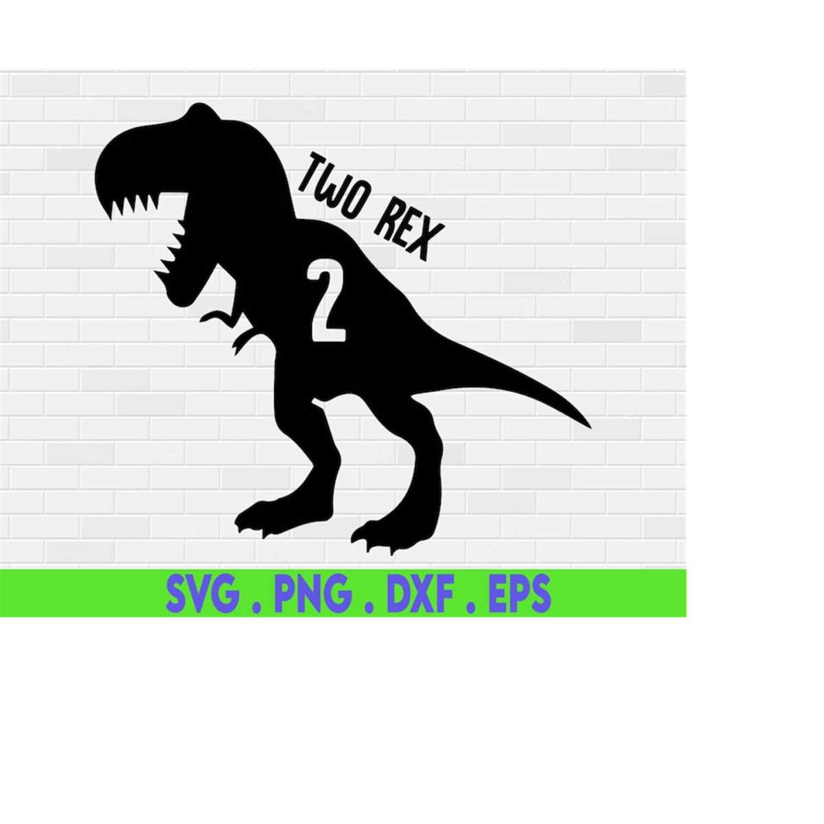 Two Rex Svg, Second Birthday Svg, Dinosaur Svg, T-Rex Svg, B | Inspire ...
